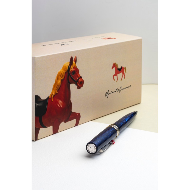 レオナルド カヴァルッチョ・ロッソ パンタ・レイ ボールペン ナイトブルー