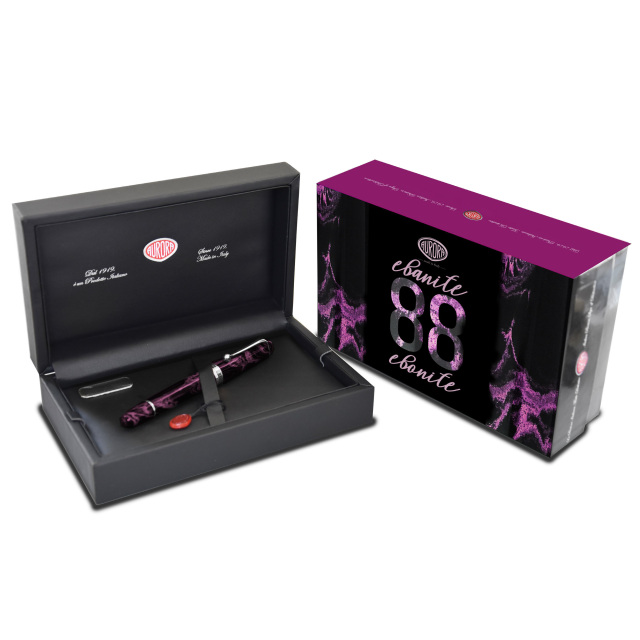アウロラ 限定生産品 88 エボナイト マゼンタ 万年筆 18Kニブ Aurora 88 Ebanite Magenta Fountain Pen