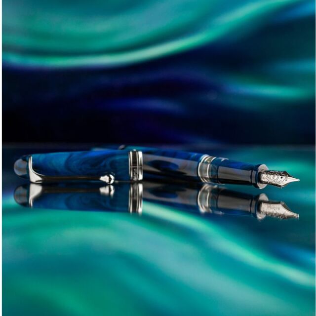 限定レア Aurora アウロラ インテルナツィオナーレ　ブルー　万年筆 アウロラ 万年筆 限定品 インテルナツィオナーレ │ インへ