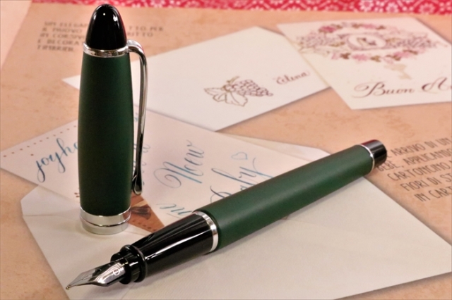 アウロラ　イプシロン　サテン　グリーン　万年筆