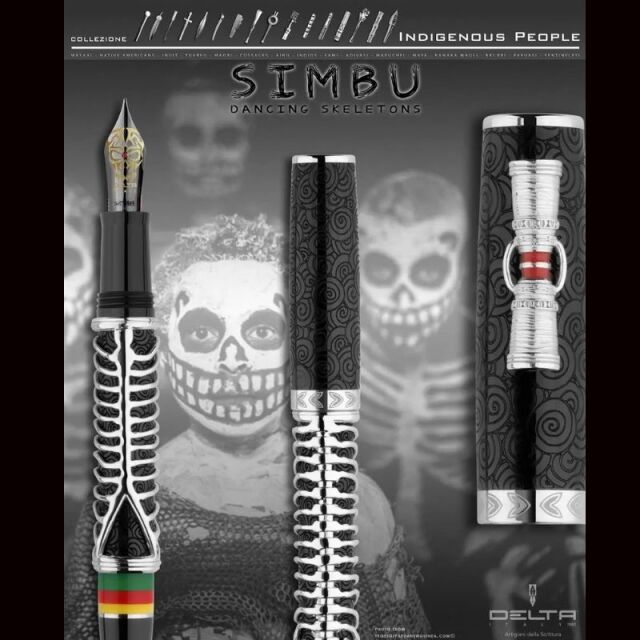 デルタ 限定生産品 少数民族シリーズ シンブ 万年筆 シルバートリム