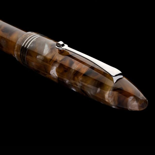 レオナルド　フローレ　アクア・アンブラータ　万年筆（シルバートリム）