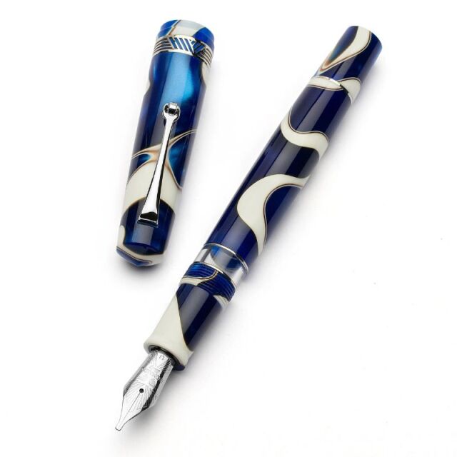 レオナルド モーメントマジコ オンダ 万年筆 スチールニブ （シルバー