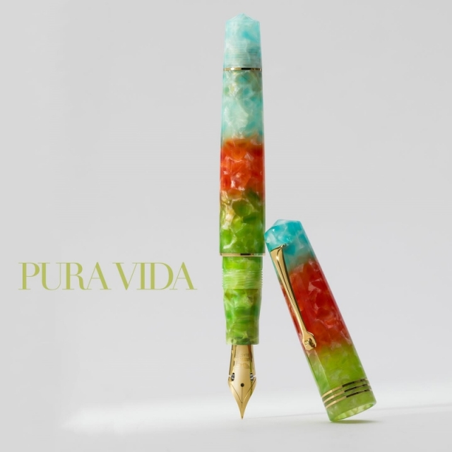 LEONARDO Momento Zero Collection 万年筆 レオナルド モーメントゼロ プラヴィダ 万年筆 スチールニブ（ゴールド