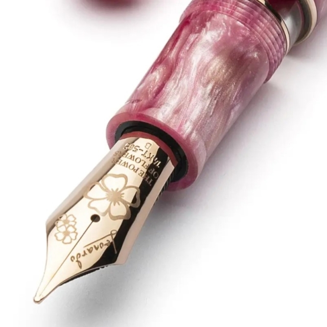 レオナルド　限定生産品　モーメントゼログランデ2.0　パワーオブフラワーズ　サクラ　万年筆（14Kニブ/#8）