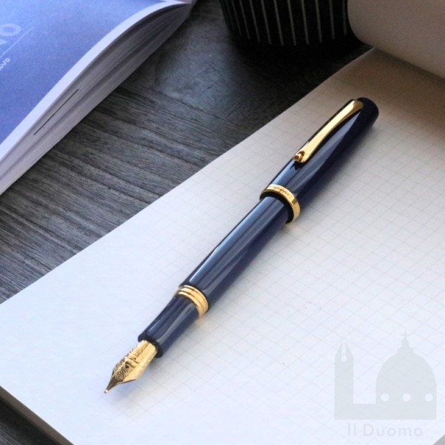 [美品] Montegrappa モンテグラッパ 万年筆 ダークブルー 中古)Montegrappa モンテグラッパ 万年筆 エキストラ 1930