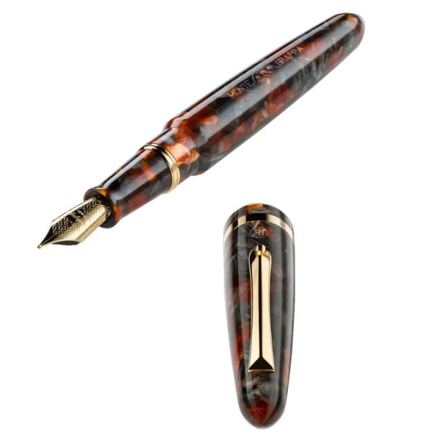 モンテグラッパ ヴェネツィア プルームアゲート 万年筆（14Kニブ  