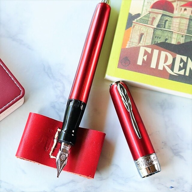 ピナイダー ラグランデベレッツァ フルメタルジャケット アーミーレッド 万年筆 Pineider Full Metal Jacket Army Red Fountain Pen 《送料無料》