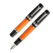 デルタ DV オリジナルミディアムサイズ 万年筆 (スチールニブ/シルバートリム) Delta DV Original Mid-Size Fountain Pen 《送料無料》