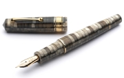 レオナルド モザイコ キアロスクーロ 万年筆 スチールニブ（ゴールド/パラジウムトリム） Leonardo Mosaico Chiaroscuro Fountain Pen 《送料無料》
