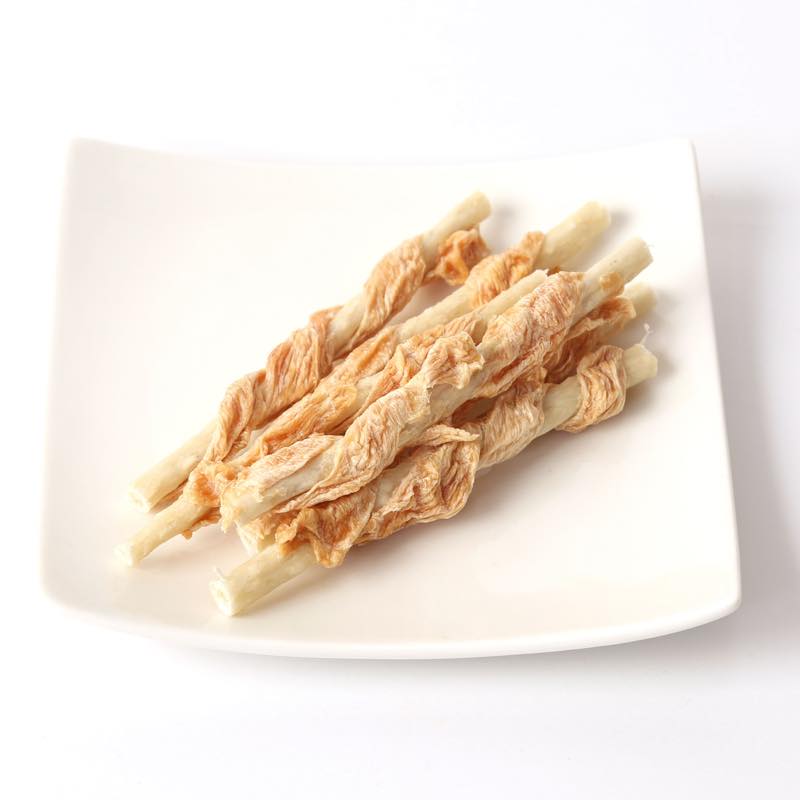 【合成添加物不使用】ILIOオリジナルおやつ　ささみ巻きガム / 犬用おやつ 安全 無着色 保存料ゼロ