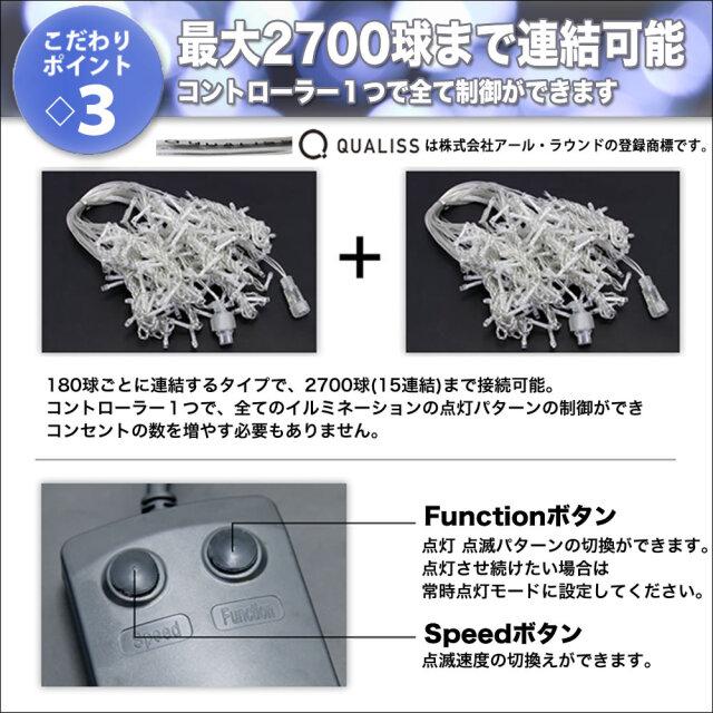 QUALISS クオリス クリスマス LED イルミネーション カーテン