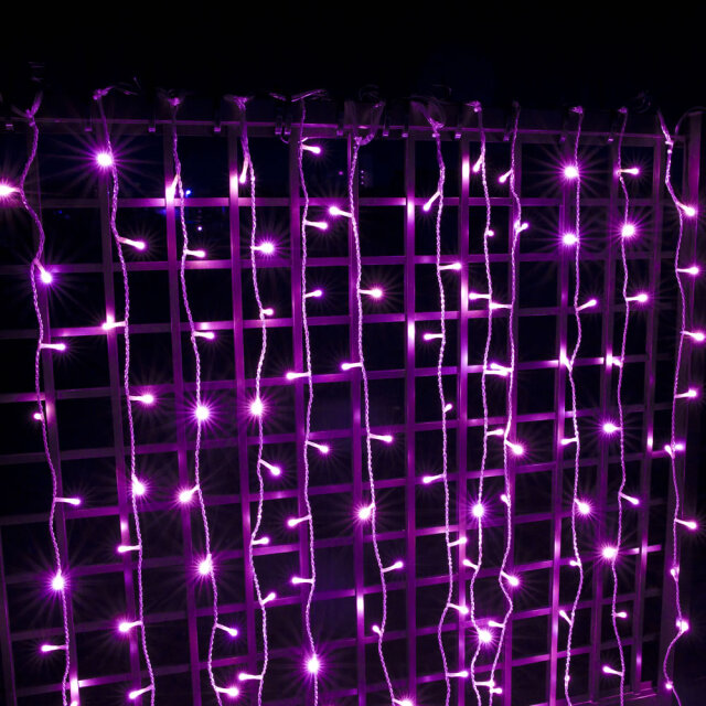 QUALISS クオリス クリスマス LED イルミネーション カーテン ライト 高さ1.4m 防滴 防雨 屋外 屋内 用 B-N コントローラー セット 28種類点滅 常時点灯可 点滅パターン記憶可 AC100V 50Hz 60Hz 【全9色・180球～2700球から選択】 【C001】
