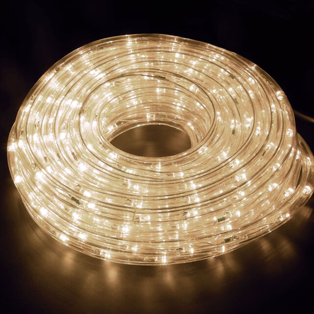 QUALISS クオリス クリスマス イルミネーション 2芯 丸型 防滴 チューブライト ロープライト 300 LED / 10m B-2 コントローラー セット 28種類点滅 常時点灯可 点滅パターン記憶可 AC100V 50Hz 60Hz 【全11色】【CL001】