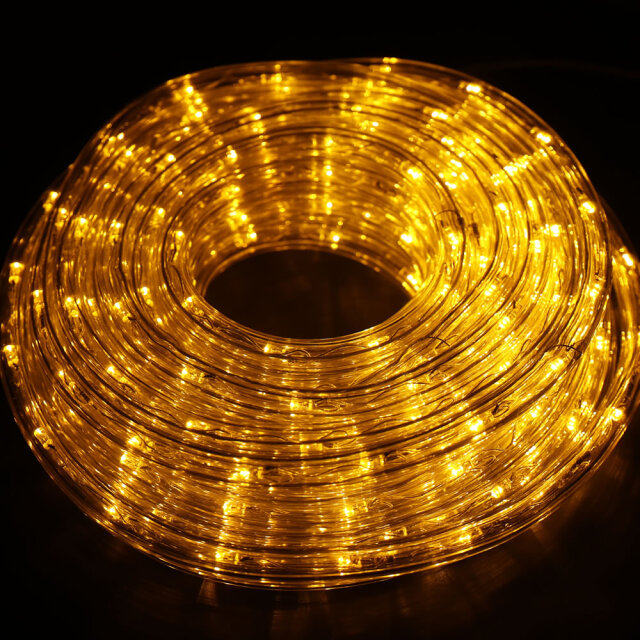 QUALISS クオリス クリスマス イルミネーション 2芯 丸型 防滴 チューブライト ロープライト 300 LED / 10m A-2 コントローラー セット 8種類点滅 常時点灯可 点滅パターン記憶可 AC100V 50Hz 60Hz 【全11色】【CL001A】