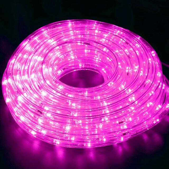 QUALISS クオリス クリスマス イルミネーション 2芯 丸型 防滴 チューブライト ロープライト 300 LED / 10m B-2 コントローラー セット 28種類点滅 常時点灯可 点滅パターン記憶可 AC100V 50Hz 60Hz 【全11色】【CL001】