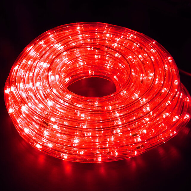 QUALISS クオリス クリスマス イルミネーション 2芯 丸型 防滴 チューブライト ロープライト 300 LED / 10m B-2 コントローラー セット 28種類点滅 常時点灯可 点滅パターン記憶可 AC100V 50Hz 60Hz 【全11色】【CL001】