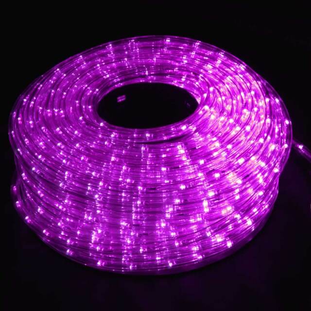 LEDロープライト イルミネーション ピンク 50m チューブライト 常時点灯電源ケーブル付き LEDロープライト(チューブライト
