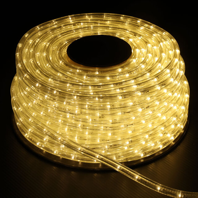 単品・コントローラ電源別売 QUALISS クオリス クリスマス LED イルミネーション ハイスペックタイプ 3芯 丸型 防水 チューブライト ロープライト 1500 LED 、 50m 【全4色】【CLHS102】