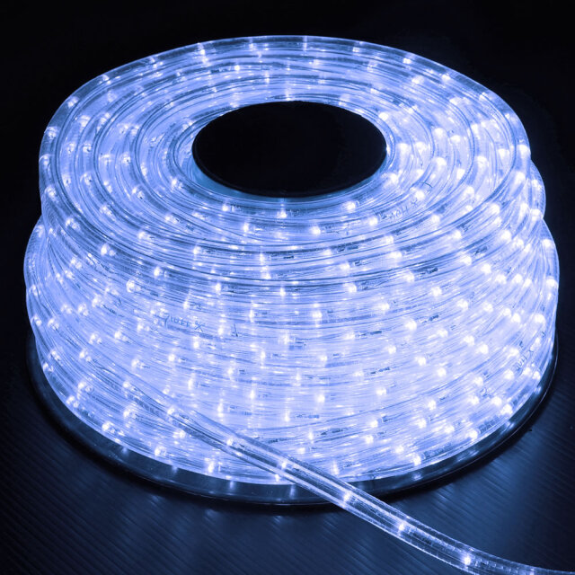 QUALISS クオリス クリスマス イルミネーション ハイスペックタイプ 3芯 丸型 防水 チューブライト ロープライト 1500 LED / 50m Bタイプ コントローラー セット 28種類点滅 常時点灯可 点滅パターン記憶可 AC100V 50Hz 60Hz 【全4色】【CLHS002】