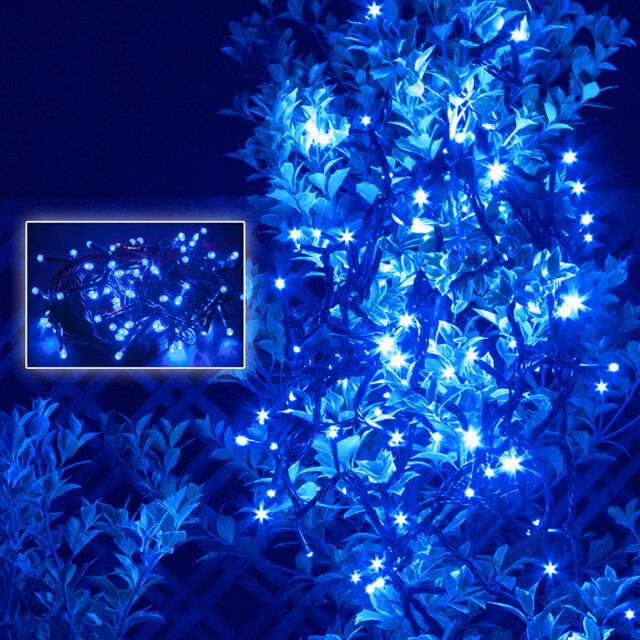 単品・コントローラー電源別売 QUALISS クオリス クリスマス LED イルミネーション ストレート ライト 防滴 防雨 屋外 屋内 用 【全15色・100～1000球から選択】【S010】