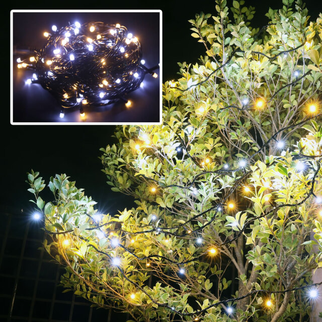 単品・コントローラー電源別売 QUALISS クオリス クリスマス LED イルミネーション ストレート ライト 防滴 防雨 屋外 屋内 用 【全15色・100～1000球から選択】【S010】