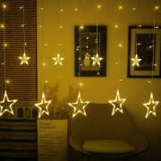 LED星 12連 カーテンライト（シャンパン）リモコン付