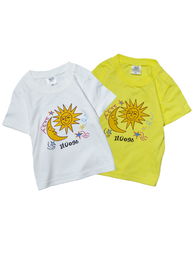キッズ》592 フロントに月と太陽のキッズTシャツ.