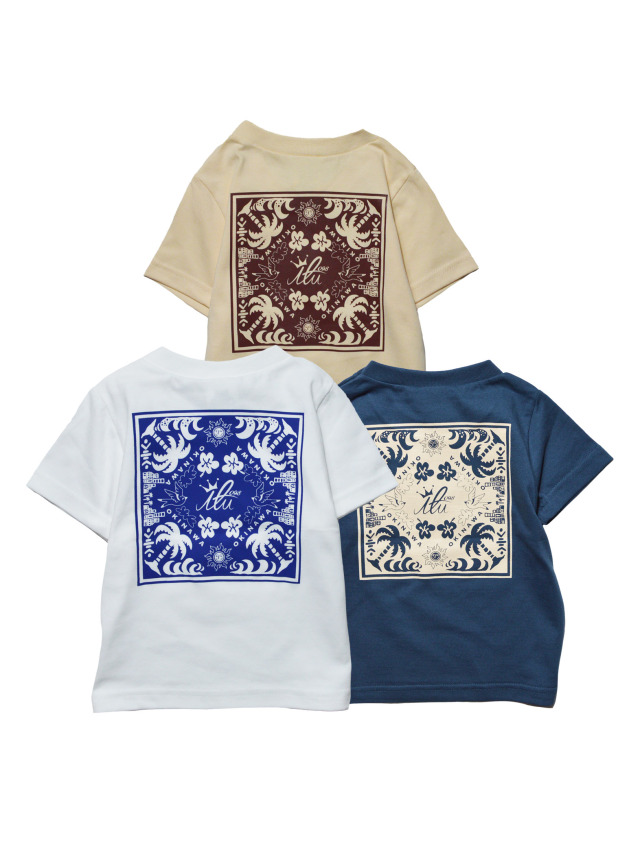 キッズ》592 バンダナオキナワのキッズTシャツ.