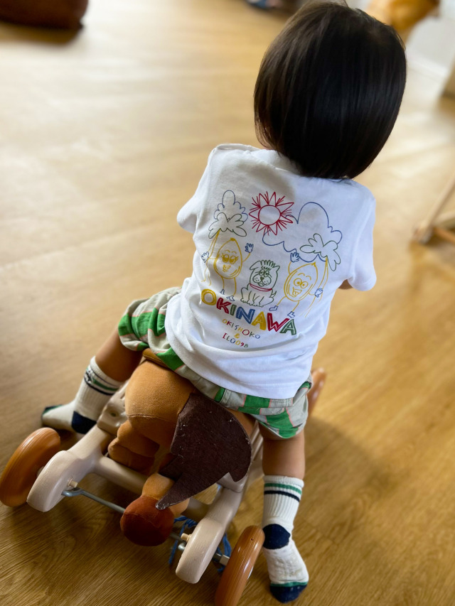 半袖》627 でいご君とまいちゃんとレアのキッズTシャツ