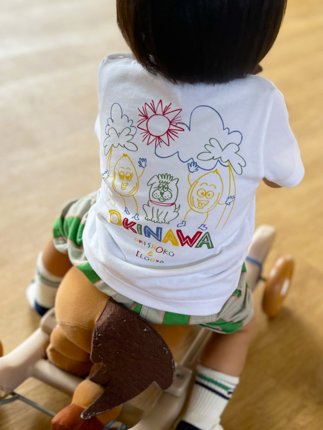 半袖》627 でいご君とまいちゃんとレアのキッズTシャツ