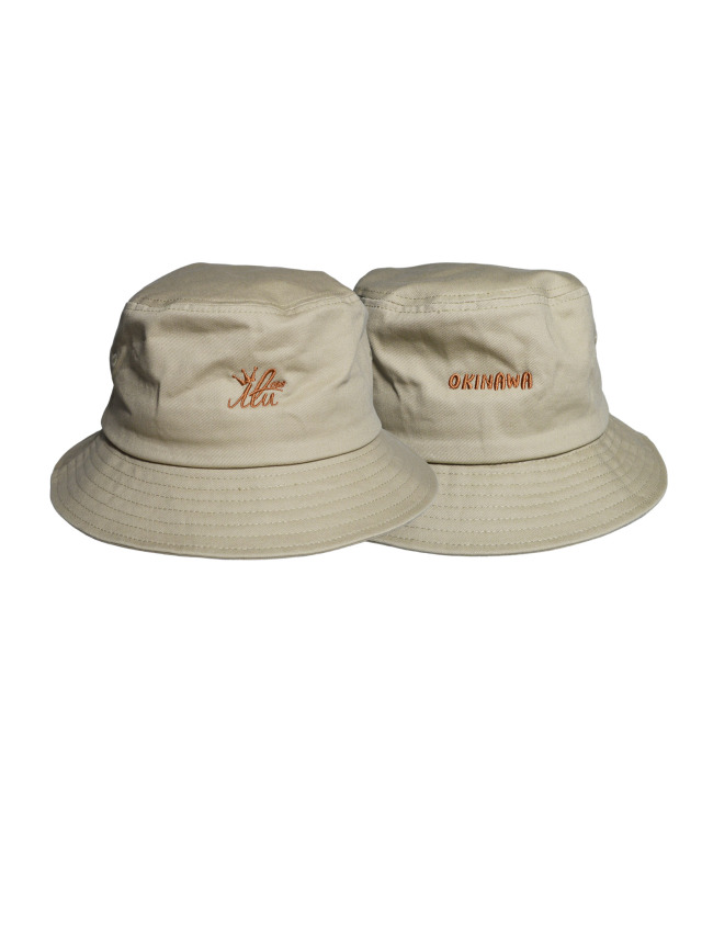 バケハ》639C アイルのロゴマークとokinawaの刺繍バケットハット