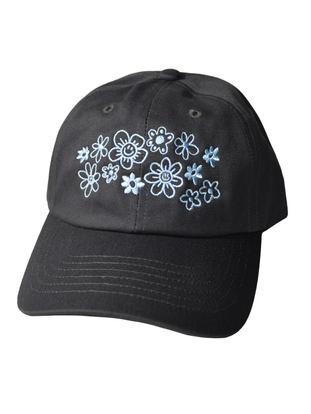 帽子》639C フラワーアイルの刺繍キャップ