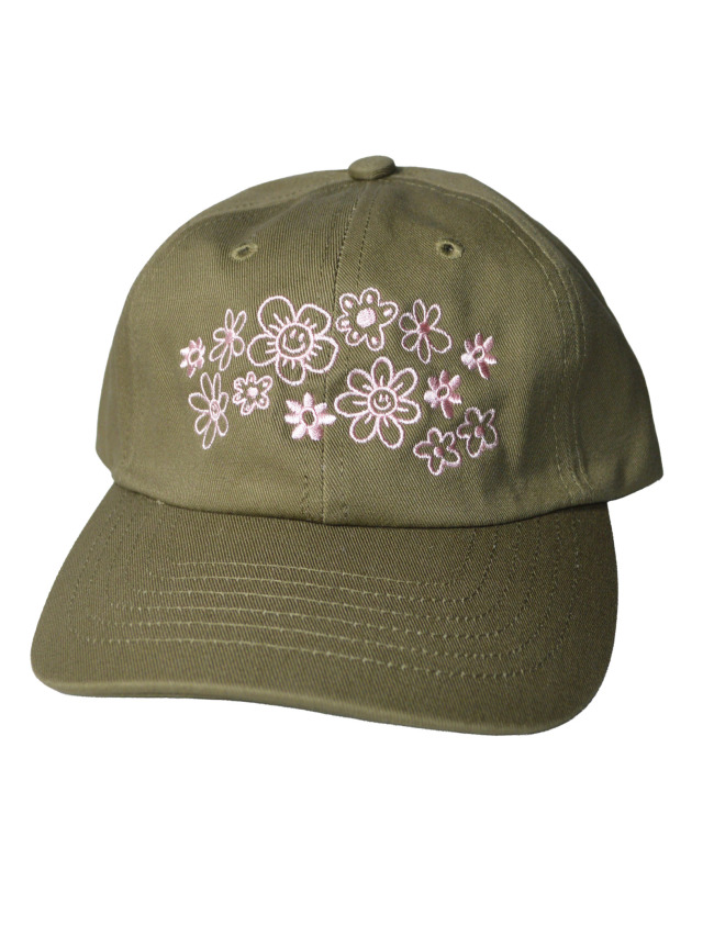 帽子》639C フラワーアイルの刺繍キャップ