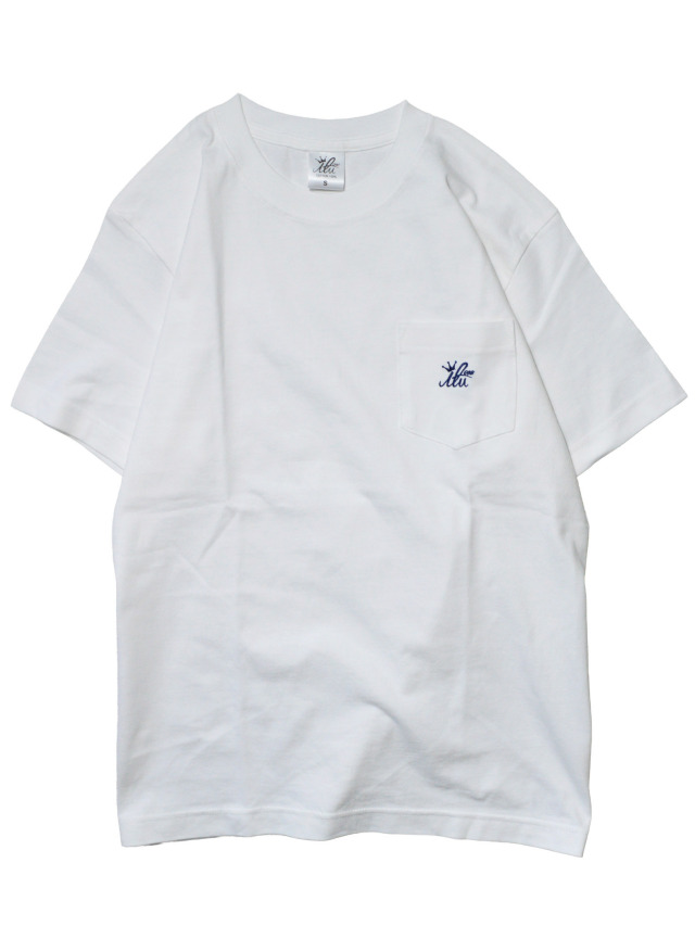 半袖》673 アイル刺繍のポケットTシャツ