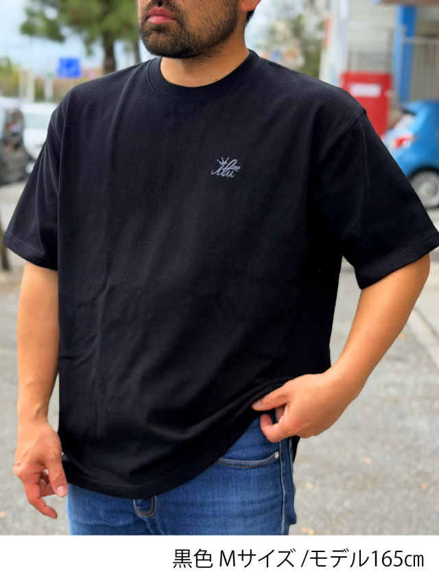 半袖/刺繍》687 アイルロゴ刺繍のマグナムビッグシルエットTシャツ