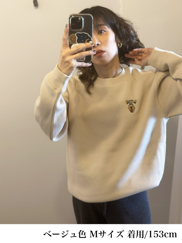 スウェット》738レア刺繍の裏起毛スウェット