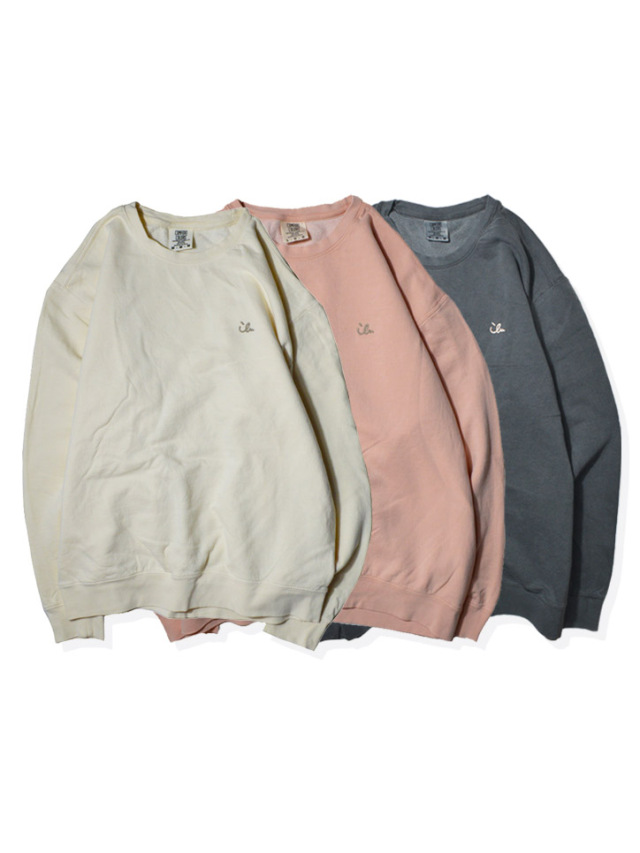 トレーナー》818M ちょこっとアイル刺繍のライトウェイトトレーナー