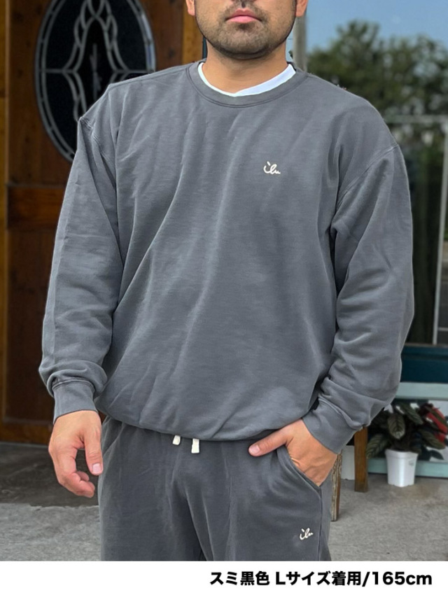 トレーナー》818M ちょこっとアイル刺繍のライトウェイトトレーナー