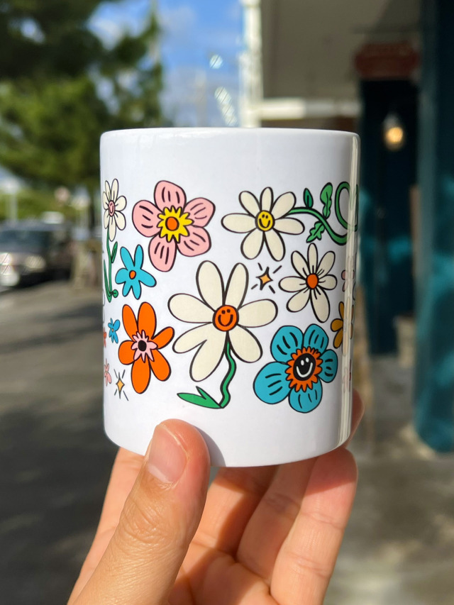 マグカップ》855 晴れ花のマグカップ.