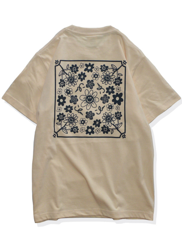 半袖》868 バンダナアイル(フラワー)の半袖Tシャツ.