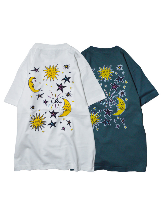 半袖》868 月と太陽と星の半袖Tシャツ.
