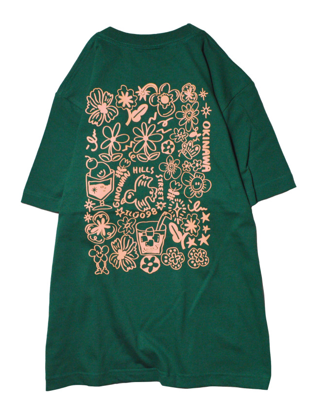 半袖》868 ハッピーフラワー02の半袖Tシャツ.