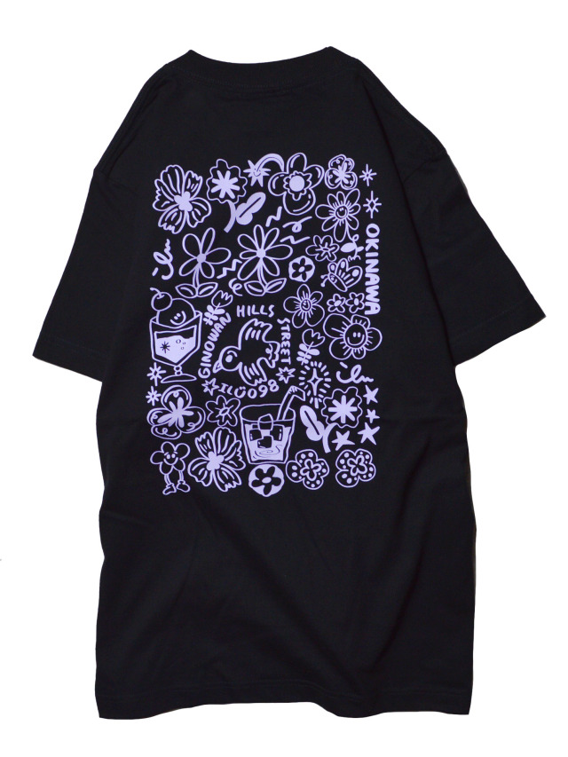 半袖》868 ハッピーフラワー02の半袖Tシャツ.