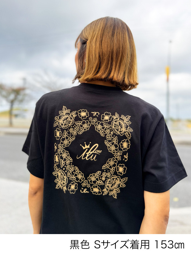半袖》868 バンダナフラワーローズの半袖Tシャツ