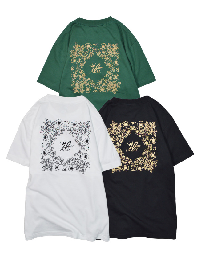 半袖》868 バンダナフラワーローズの半袖Tシャツ
