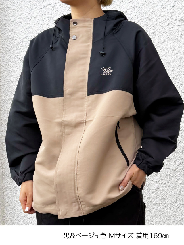 レディース》869 アイルのロゴマーク刺繍 撥水加工マウンテンパーカー