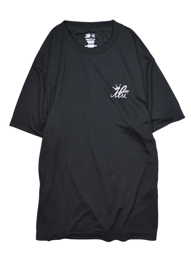 黒 Tシャツ ロゴプリント ドライ》888 アイルのロゴマークのドライ半袖Tシャツ