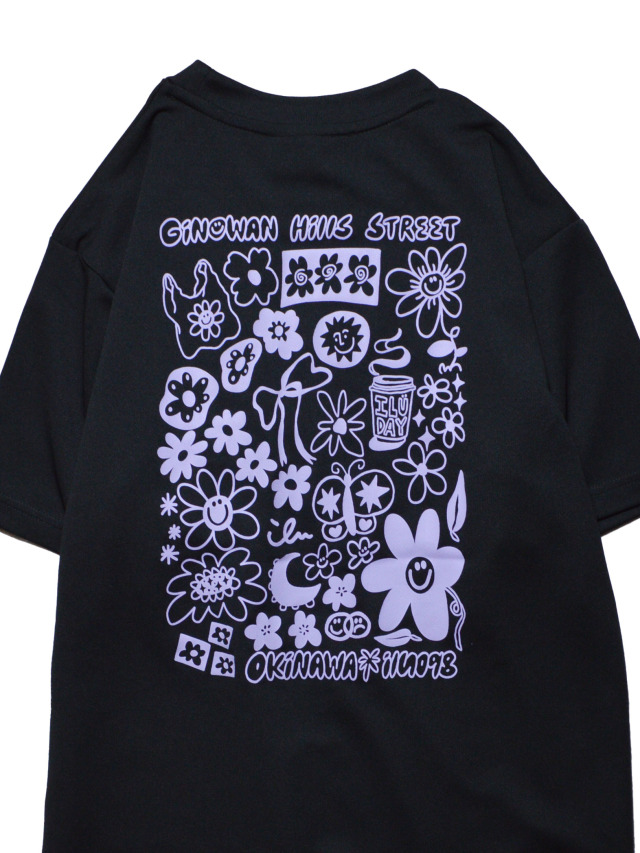 トゥービーシック Tシャツ カットソー 半袖 花 フラワー パール 2 黒 TO BE CHIC（トゥー ビー シック） tシャツ 立体フラワー刺しゅう