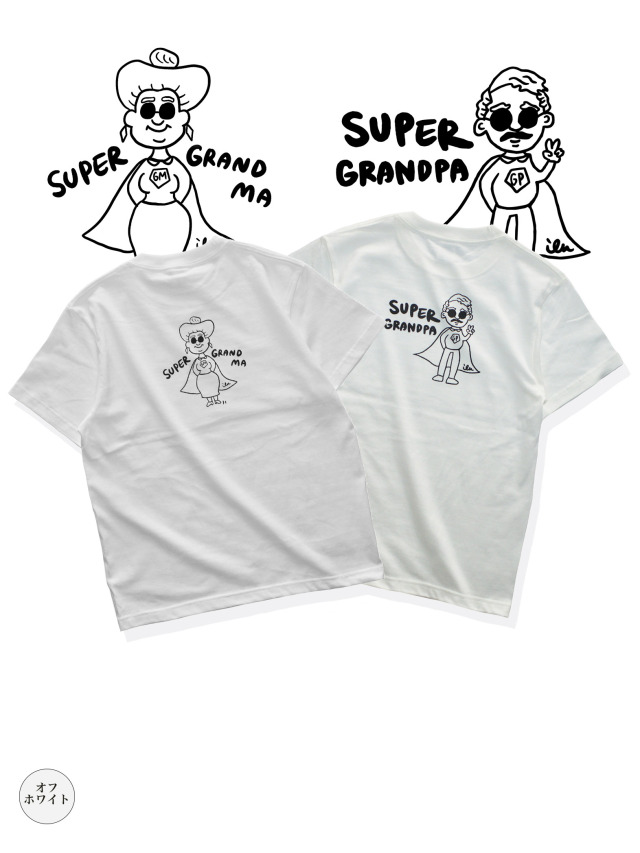 半袖》918スーパーグランパ&グランマTシャツ(じぃじ/ばぁば).